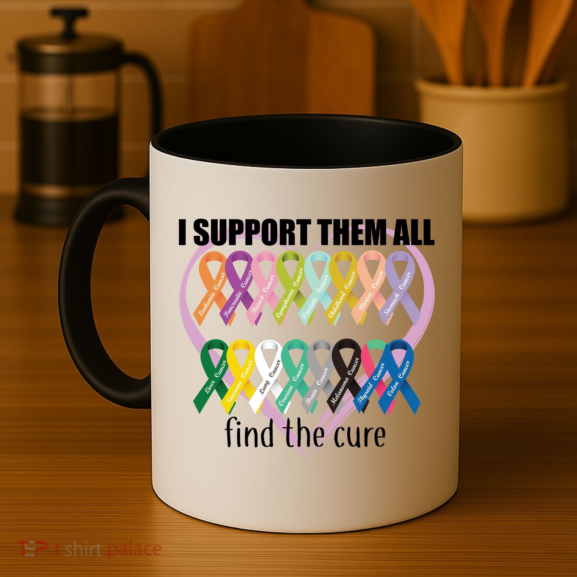 I Support Them All Find A Cure Cancer Awareness Coffee Mug