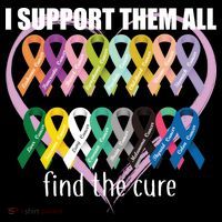 I Support Them All Find A Cure Cancer Awareness Mousepad thumb 1