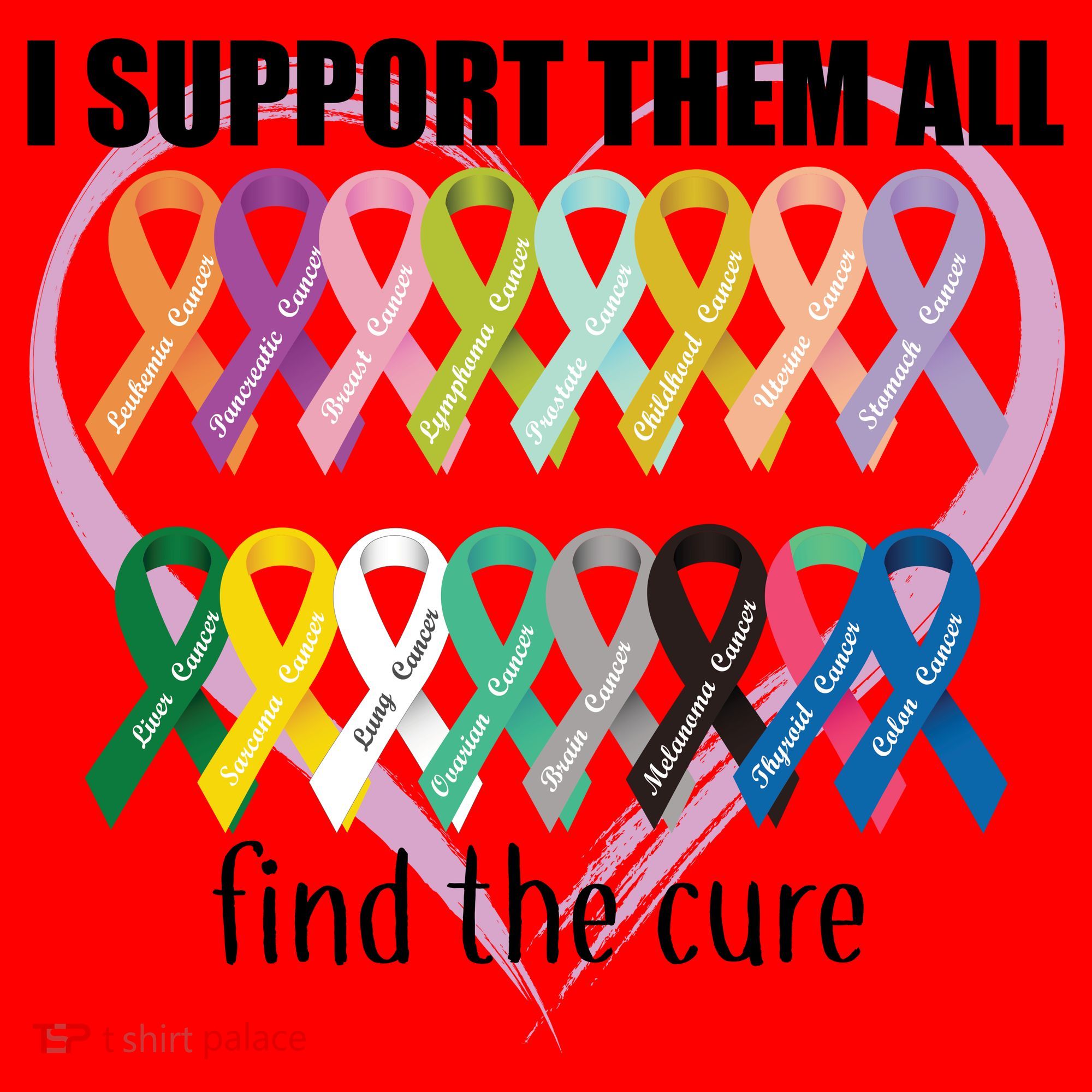 I Support Them All Find A Cure Cancer Awareness Santa Hat