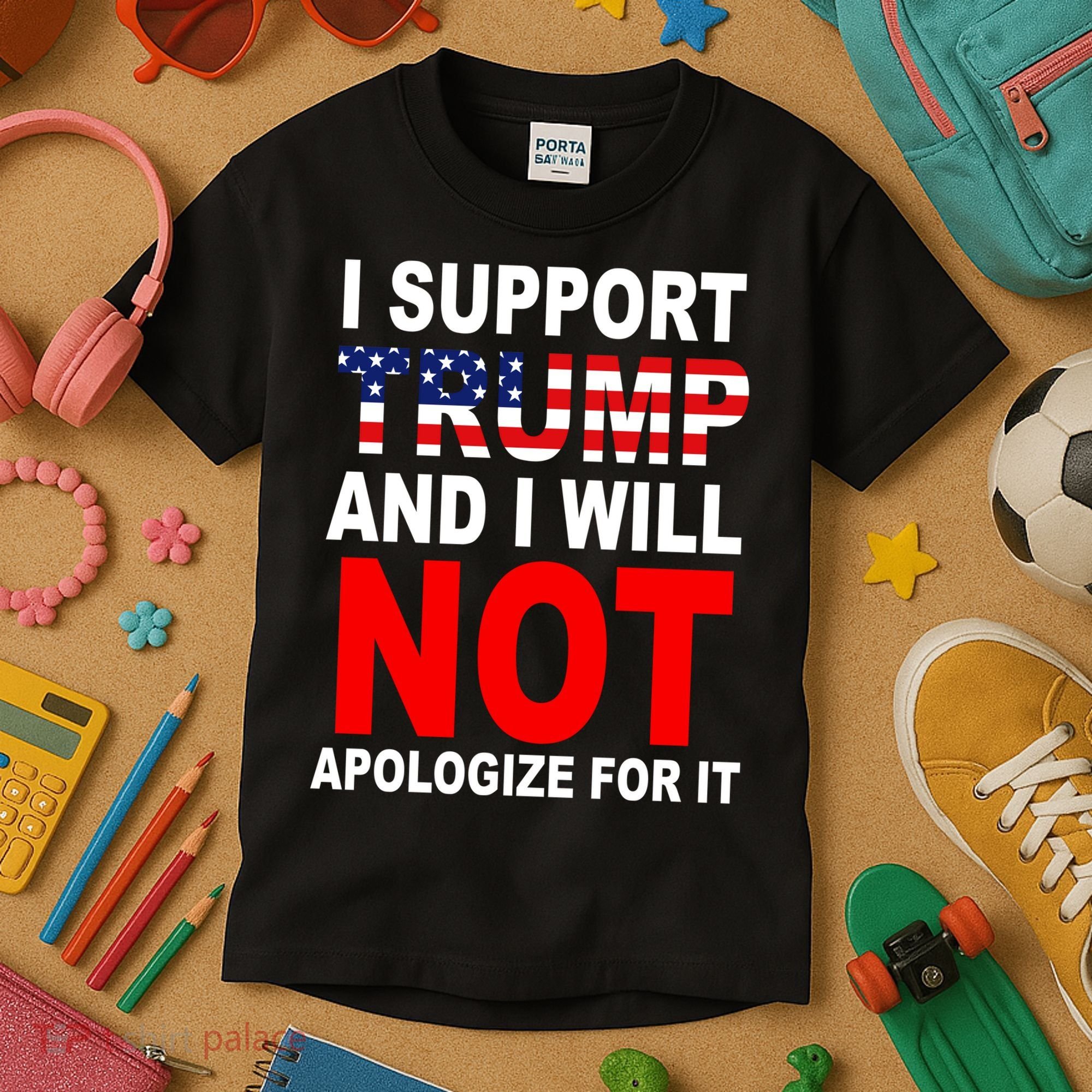 I Support Trump And Will Not Apologize For It Kids T-Shirt