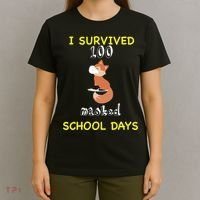 I Survived 100 Masked School Days  T-Shirt thumb 4