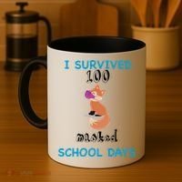I Survived 100 Masked School Days Coffee Mug thumb 4