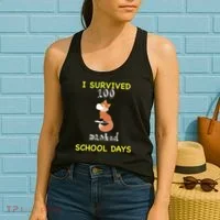 I Survived 100 Masked School Days Women's Tank Top thumb 2