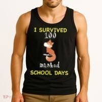 I Survived 100 Masked School Days  Tank Top thumb 3