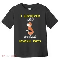 I Survived 100 Masked School Days  Toddler T-Shirt thumb 0