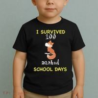 I Survived 100 Masked School Days  Toddler T-Shirt thumb 2