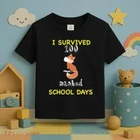 I Survived 100 Masked School Days  Toddler T-Shirt thumb 3
