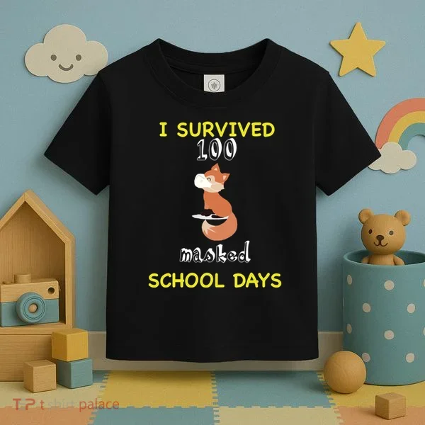 I Survived 100 Masked School Days  Toddler T-Shirt