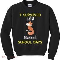 I Survived 100 Masked School Days  Kids Sweatshirt thumb 0