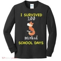 I Survived 100 Masked School Days  Kids Long Sleeve Shirt thumb 0