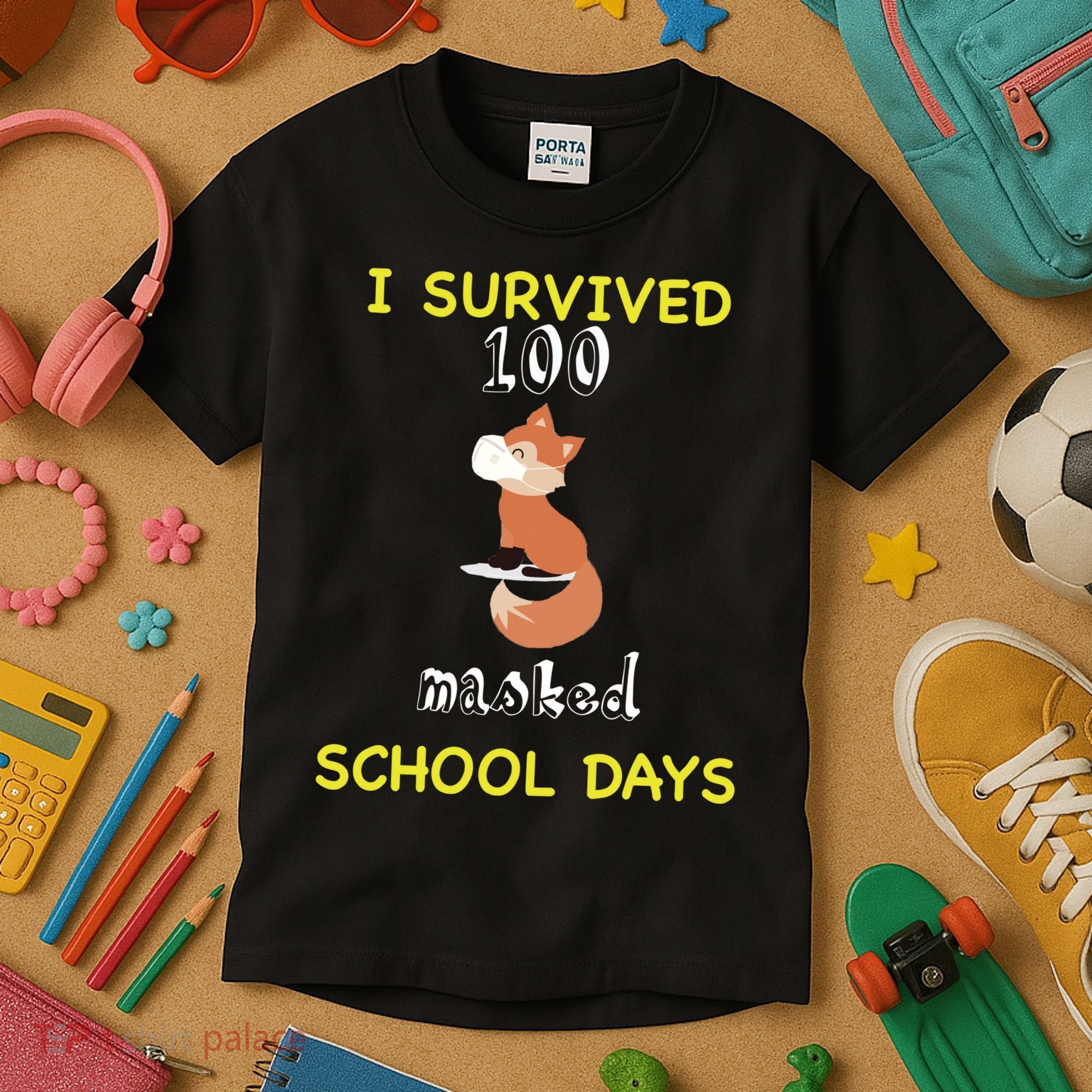 I Survived 100 Masked School Days  Kids T-Shirt