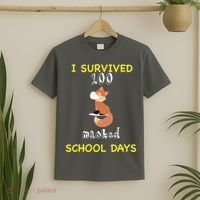 I Survived 100 Masked School Days T-Shirt thumb 2