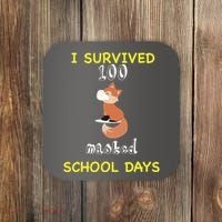 I Survived 100 Masked School Days Coaster thumb 0