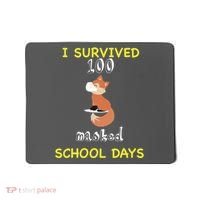 I Survived 100 Masked School Days Mousepad thumb 0