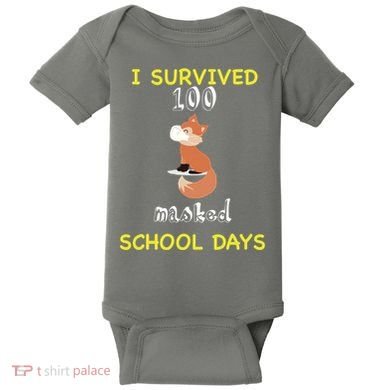 I Survived 100 Masked School Days Baby Bodysuit