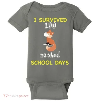 I Survived 100 Masked School Days Baby Bodysuit