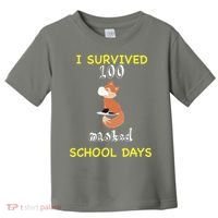 I Survived 100 Masked School Days Toddler T-Shirt thumb 0