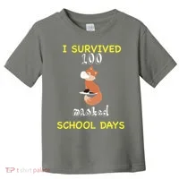 I Survived 100 Masked School Days Toddler T-Shirt thumb 0
