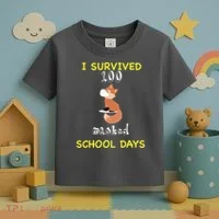 I Survived 100 Masked School Days Toddler T-Shirt thumb 3