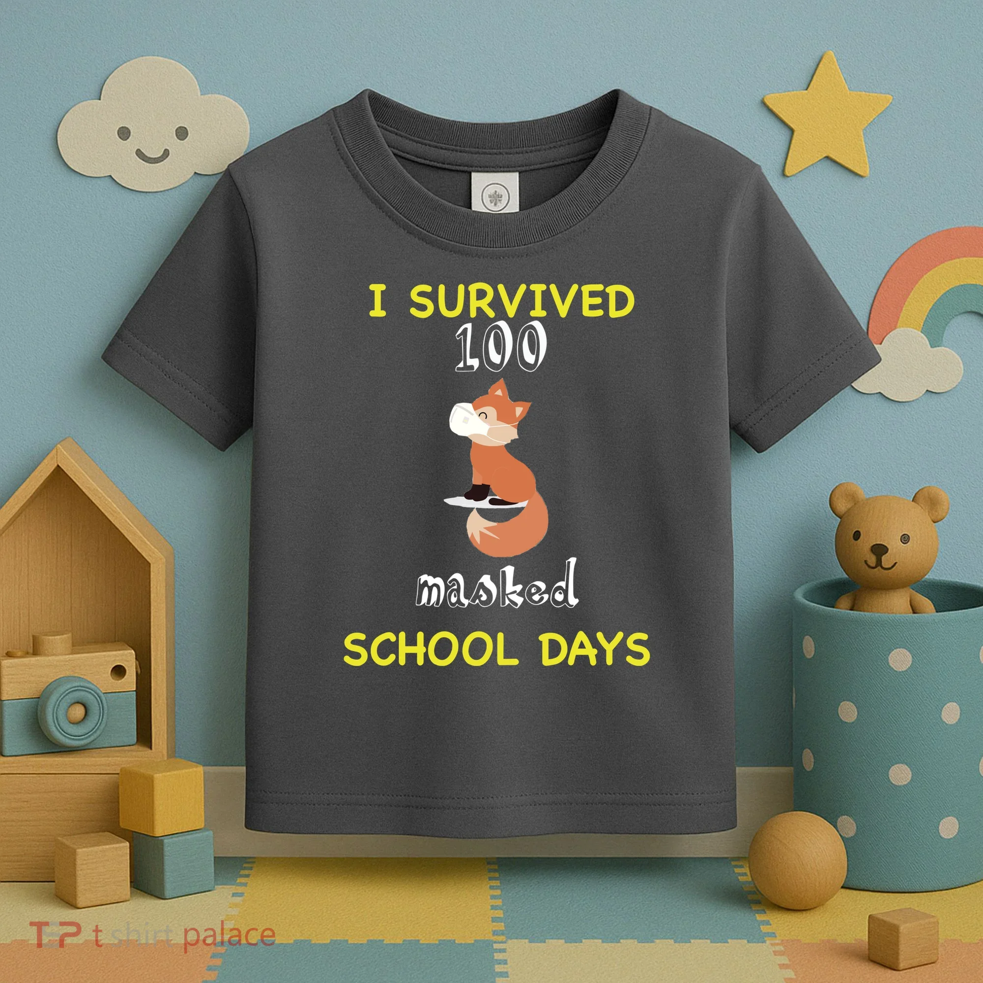 I Survived 100 Masked School Days Toddler T-Shirt
