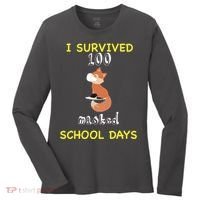 I Survived 100 Masked School Days Women's Long Sleeve Shirt thumb 0