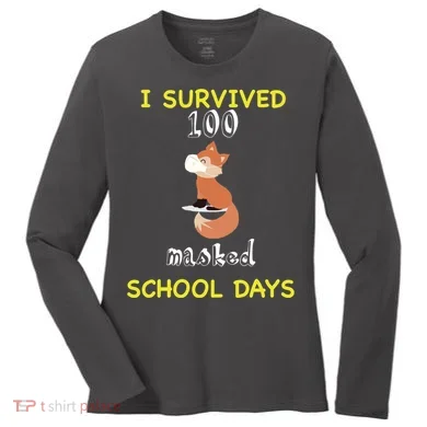 I Survived 100 Masked School Days Women's Long Sleeve Shirt
