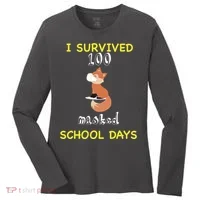 I Survived 100 Masked School Days Women's Long Sleeve Shirt thumb 0
