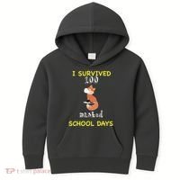 I Survived 100 Masked School Days Kids Hoodie thumb 0