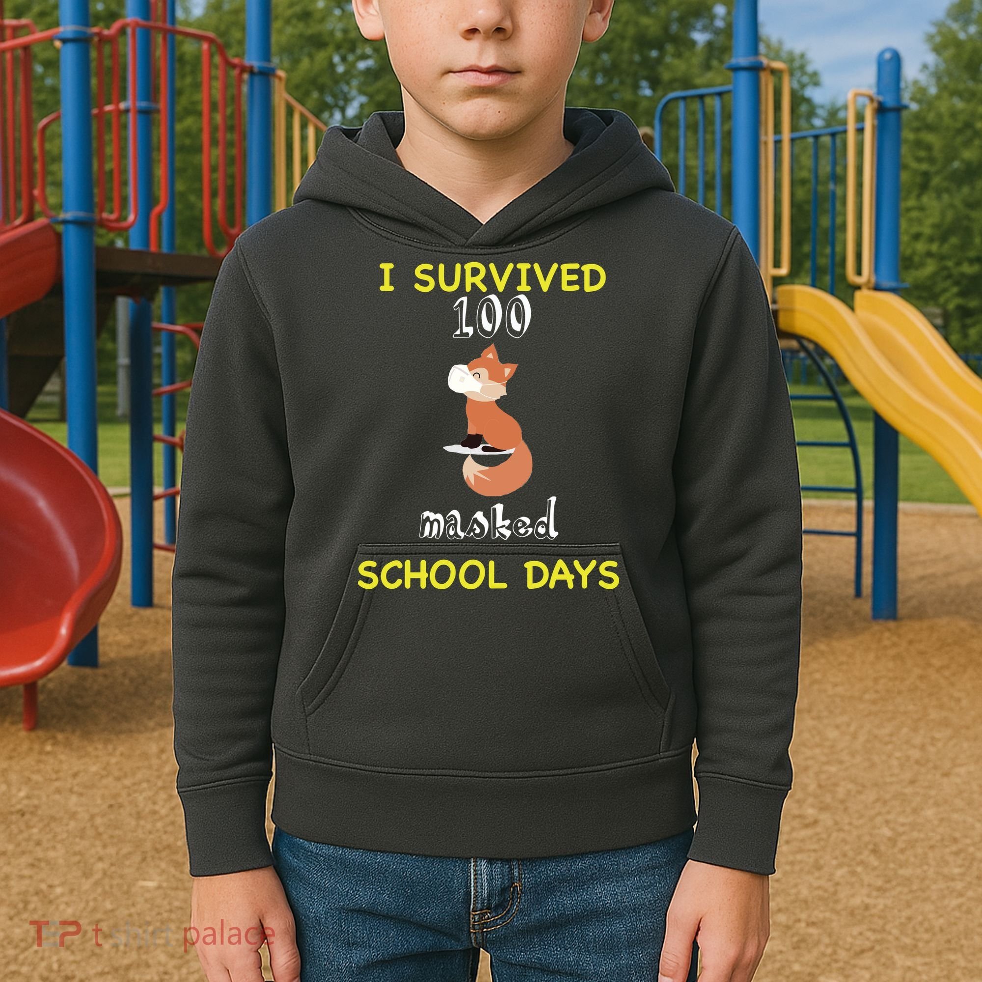 I Survived 100 Masked School Days Kids Hoodie