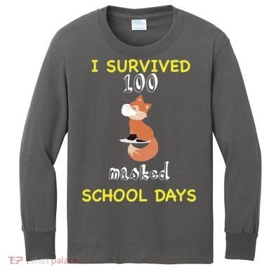 I Survived 100 Masked School Days Kids Long Sleeve Shirt