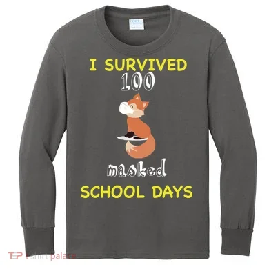 I Survived 100 Masked School Days Kids Long Sleeve Shirt