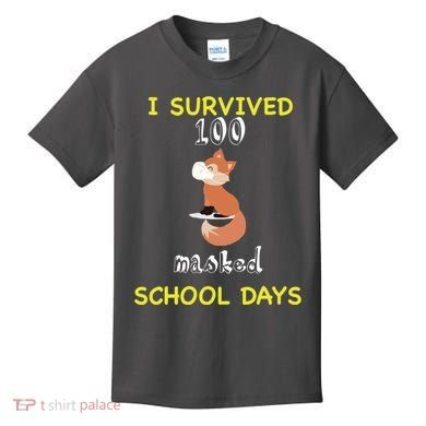 I Survived 100 Masked School Days Kids T-Shirt