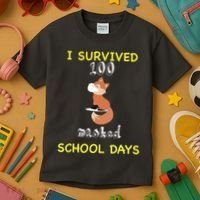 I Survived 100 Masked School Days Kids T-Shirt thumb 3