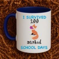I Survived 100 Masked School Days  Coffee Mug thumb 2