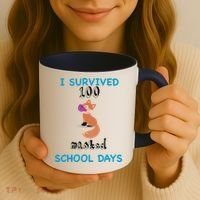 I Survived 100 Masked School Days  Coffee Mug thumb 3