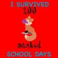 I Survived 100 Masked School Days Santa Hat thumb 1