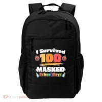 I Survived 100 Masked School Days Pandemic Learning Backpack thumb 0