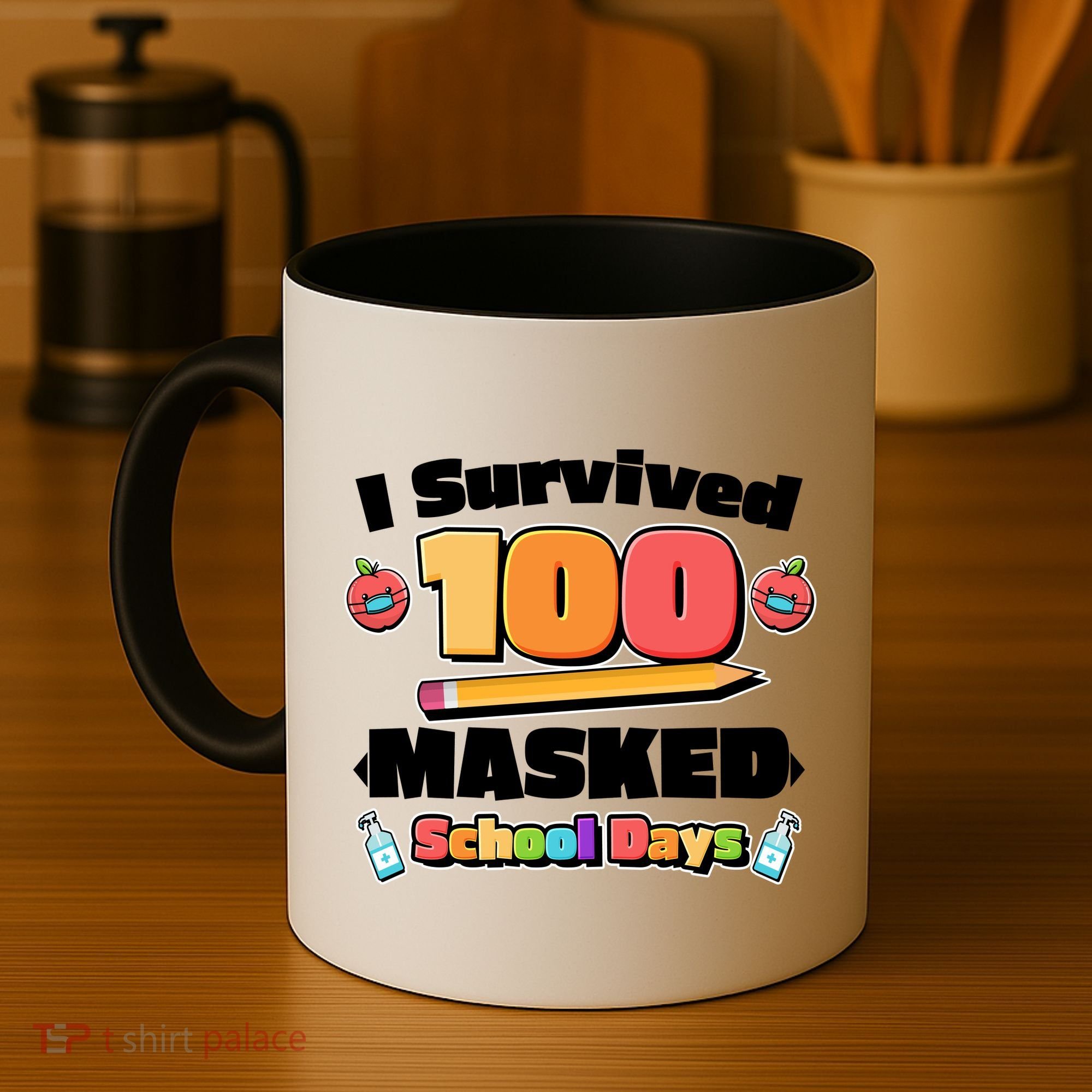 I Survived 100 Masked School Days Pandemic Learning Coffee Mug