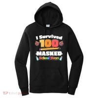 I Survived 100 Masked School Days Pandemic Learning Women's Hoodie thumb 0