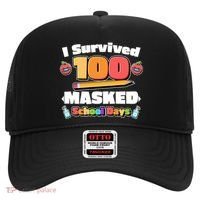 I Survived 100 Masked School Days Pandemic Learning Hat thumb 0