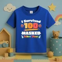 I Survived 100 Masked School Days Pandemic Learning Toddler T-Shirt thumb 3