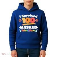 I Survived 100 Masked School Days Pandemic Learning Kids Hoodie thumb 4