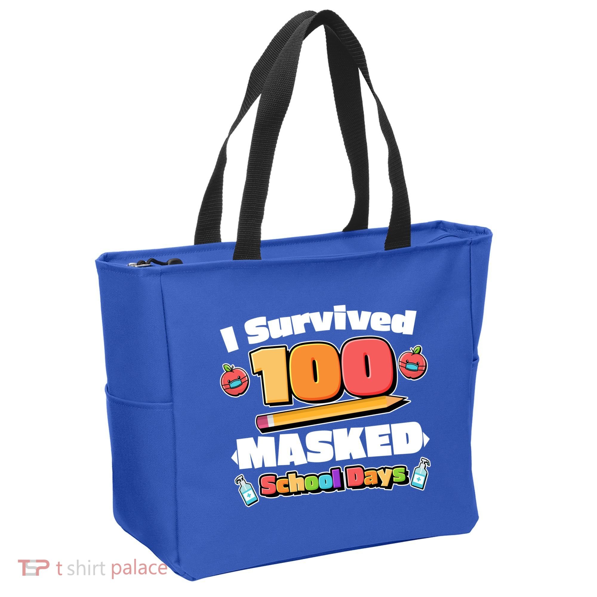 I Survived 100 Masked School Days Pandemic Learning Tote Bag