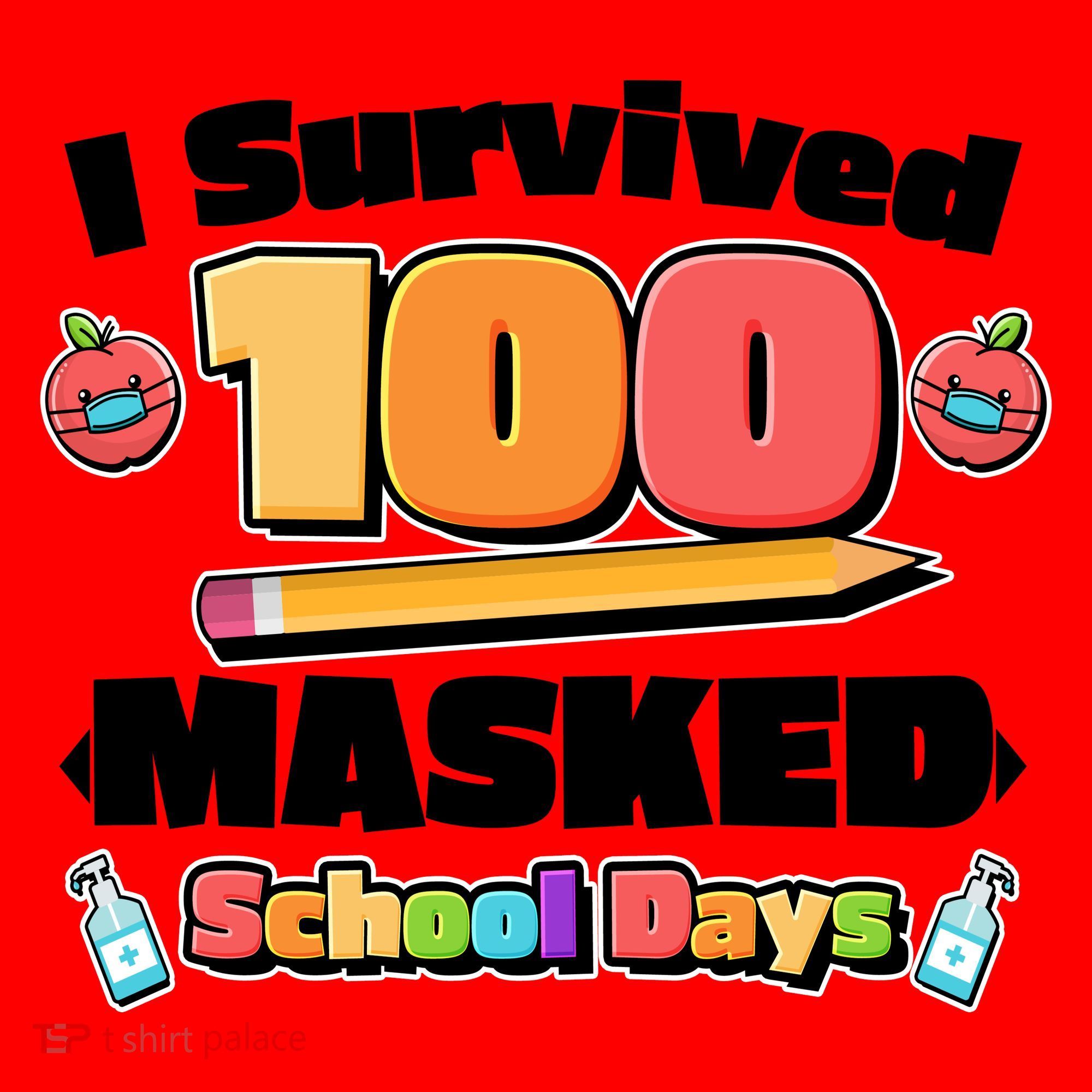 I Survived 100 Masked School Days Pandemic Learning Santa Hat