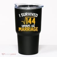 I Survived 144 Years Of Marriage Tumbler thumb 0