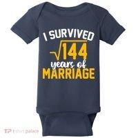 I Survived 144 Years Of Marriage Baby Bodysuit thumb 0