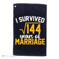 I Survived 144 Years Of Marriage Golf Towel thumb 0