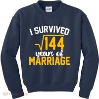 I Survived 144 Years Of Marriage Kids Sweatshirt thumb 0