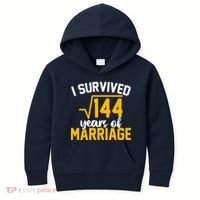 I Survived 144 Years Of Marriage Kids Hoodie thumb 0