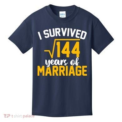 I Survived 144 Years Of Marriage Kids T-Shirt